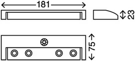Briloner Lero - draaibaar LED meubellicht batterijbed. titaan