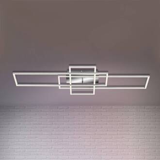 Briloner Leuchten - LED plafondlamp dimbare afstandsbediening CCT 55 W chroom-aluminium