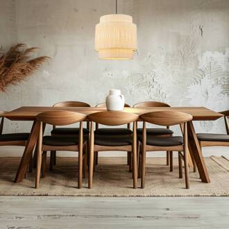 Briloner Papper hanglamp, 1-lamp, natuurlijke kleur, raffia, E27 natuurlijke kleur, zwart