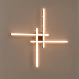 Briloner Plafondlamp Rey, glittereffect, 4-lamps, zwart