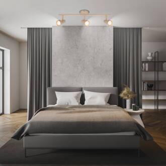 Briloner Plafondspot Tapp, beige, lengte 48 cm, 3-lamps, metaal GU10