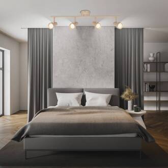 Briloner Plafondspot Tapp, beige, lengte 61 cm, 4-lamps, metaal GU10