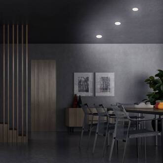 Briloner Plat LED inbouwspot, wit, Ø 7,5 cm, 4.000K