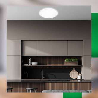 Briloner Pulap A LED plafondlamp, wit, Ø 33 cm, kunststof