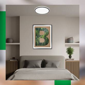 Briloner Pulap A LED plafondlamp, zwart, Ø 33 cm, kunststof