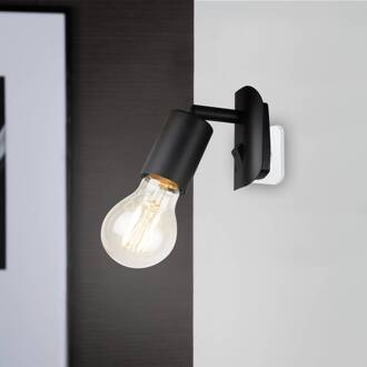 Briloner Stopcontactlamp Batita Retro, IP20, zwart