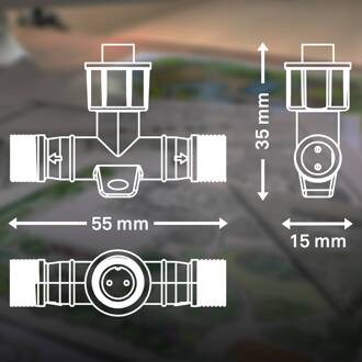 Briloner T-stekker 3910035 voor 12 V buitenlampen, zwart, set van 3