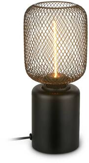 Briloner Tafellamp Rist, zwart, hoogte 22 cm, metaal
