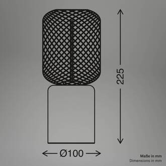 Briloner Tafellamp Rist, zwart/roségoud, hoogte 22 cm, metaal zwart, roségoud