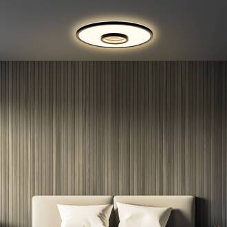 Briloner Toro plafondlamp, zwart, Ø 42 cm, kunststof