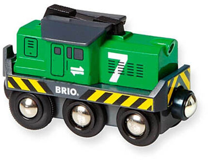 BRIO locomotief voor goederentrein op batterij 33214 Groen