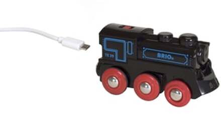 BRIO Oplaadbare locomotief met mini USB - kabel - 33599 Multikleur