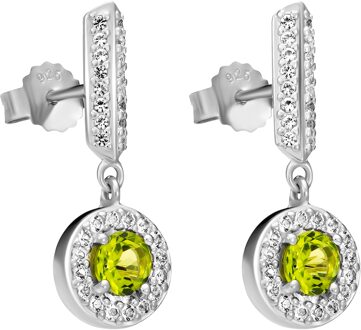 'Bristol' Dames 925 Sterling Zilveren Hangoorbellen - Zilver ZO-7579/G - One Size