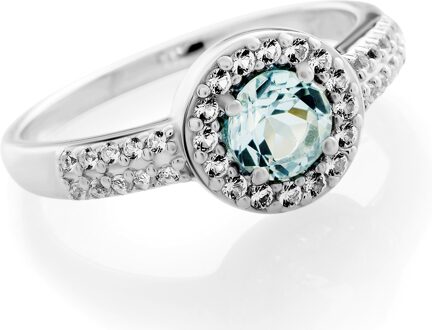 'Bristol' Dames 925 Sterling Zilveren Ring - Zilver ZR-7579/B - N