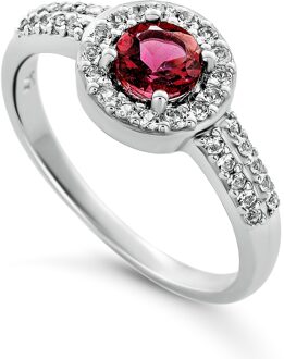 'Bristol' Dames 925 Sterling Zilveren Set: Ketting + Oorbellen + Ring - Zilver SET-7579/P