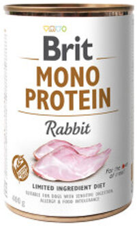Brit Mono Protein konijn natvoer hond 12 x 400 g