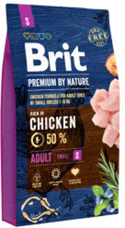 Brit Premium by Nature Adult S hondenvoer 2 x 8 kg