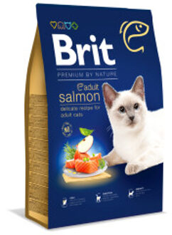 Brit Premium by Nature Adult zalm kattenvoer 2 x 8 kg