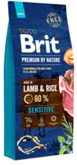 Brit Premium by Nature Sensitive lam & rijst hondenvoer 2 x 15 kg