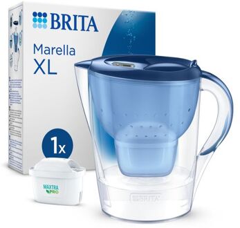 BRITA Marella XL incl. 1 MAXTRA PRO ALL-IN-1 Waterfilter Blauw 3,5L