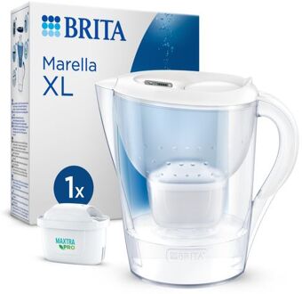 BRITA Marella XL incl. 1 MAXTRA PRO ALL-IN-1 Waterfilter Wit 3,5L