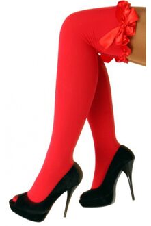 Britney kousen rood met strik rood microfibre