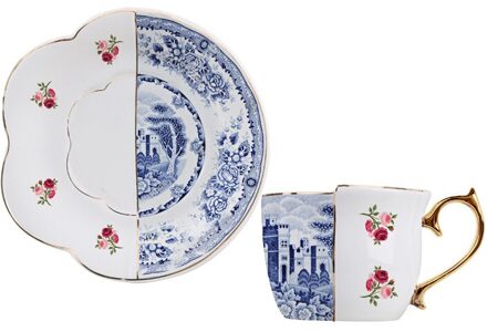 Britse Stijl Luxe Koffie Kop En Schotel Set Met Gold Handel Keramische Cappuccino Afternoon Tea Cup Thee Set Met doos