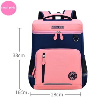 Britse Stijl Student Orthopedische Rugzak Voor Jongens Meisjes Primaire Schooltassen Meisjes Leuke Rugzakken Waterdichte Schooltas Mochila klein roze