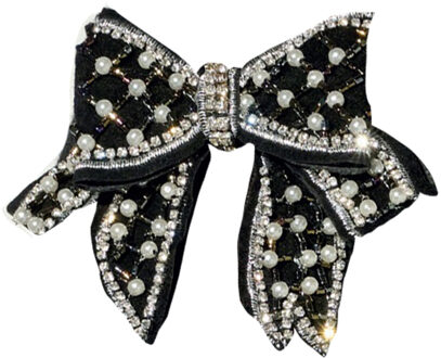 BROCHE 'Filippa' | Strik met 'parels' en Strass