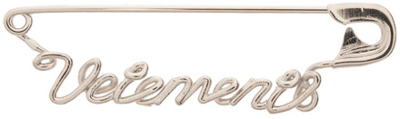 Broche met logo Vetements , Gray , Unisex - ONE Size