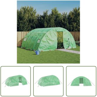 Broeikas - Gegalvaniseerd Staal - 5 x 4 x 2.3m - Groen