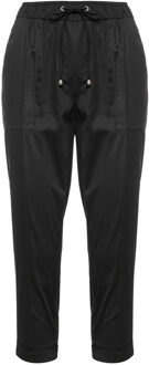 Broek met banddetail in zwart - EU 38 / UK 10