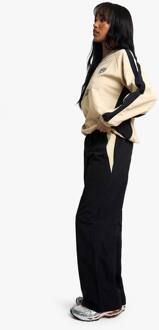 Broek Met Elastische Tailleband En Wijde Pijpen, Black - 36