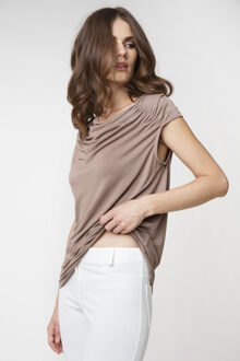 Broek met zakdetail - maat Ecru