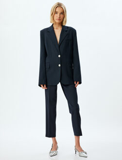 BROEKEN BSC Hoge taille Sigaret Broek Navy