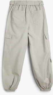 BROEKEN Hoge taille Parachute Jeansbroek Grijs