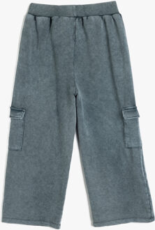 BROEKEN Normale taille Brede pijpen Broek Blauw