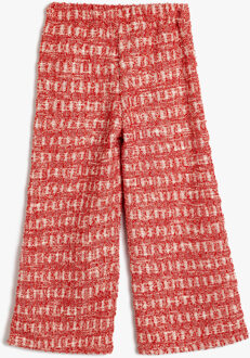 BROEKEN Normale taille Brede pijpen Broek Rood