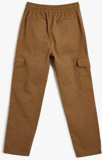 BROEKEN Normale taille Cargo Broek Camel