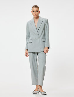 BROEKEN Normale taille Crop lengte (enkel) Broek Lichtgrijs