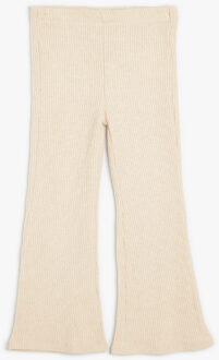 BROEKEN Normale taille Flare Broek Beige