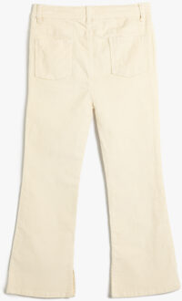 BROEKEN Normale taille Flare Broek Ecru