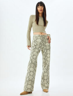 BROEKEN Normale taille Langer recht Broek Beige