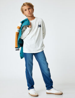 BROEKEN Normale taille Papa Jeansbroek Indigoblauw