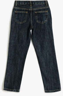 BROEKEN Normale taille Recht Jeansbroek Indigoblauw