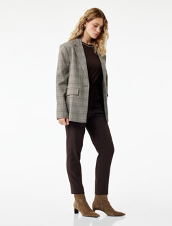 BROEKEN Vrouwelijke Hoge Taille Cigarette Broek Bordeaux