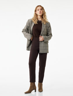 BROEKEN Vrouwelijke Hoge Taille Cigarette Broek Bruin