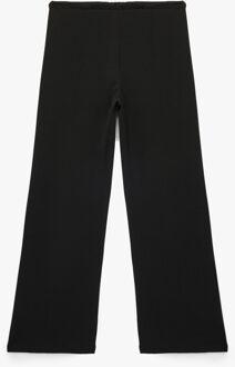 BROEKEN Zwarte Broek Hoge Taille Wijde Pijpen