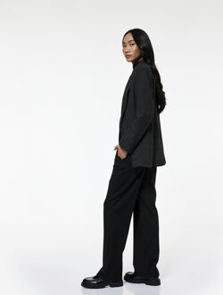 BROEKEN Zwarte Cigarette Broek Slanke Pasvorm Normale Taille