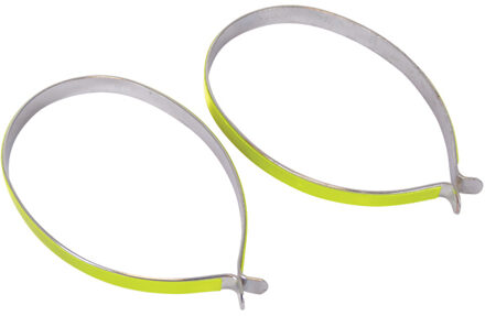 broekklemmen staal zilver/groen one-size 2 stuks